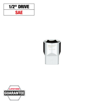 Milwaukee 1/2" Drive 7/8" SAE 6-Point Socket with FOUR FLAT™ Sides