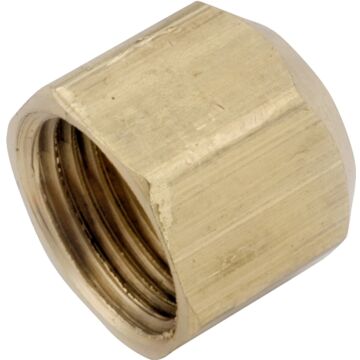 Anderson Metals 754040-10 Tube Cap, 5/8 in, Flare, Brass