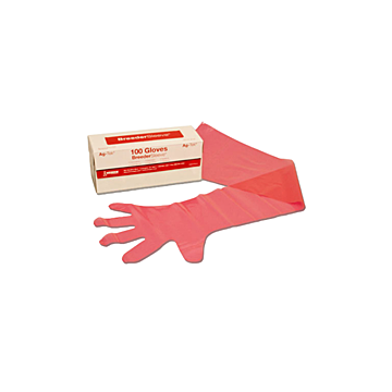 AG-TEK Red 36 in 1 mil Shoulder Length Gloves