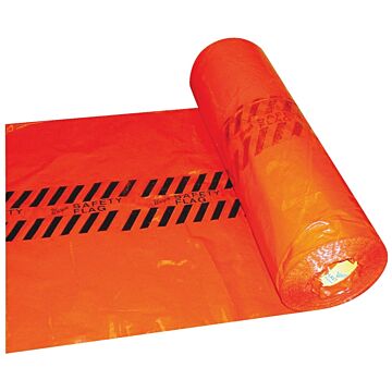 Warp's RSF Safety Flag Roll, 18 in L, 18 in W, Red, Plastic