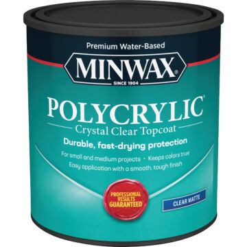 Minwax Polycrylic Max Interior Stain (Matte - Clear) 1 qt.