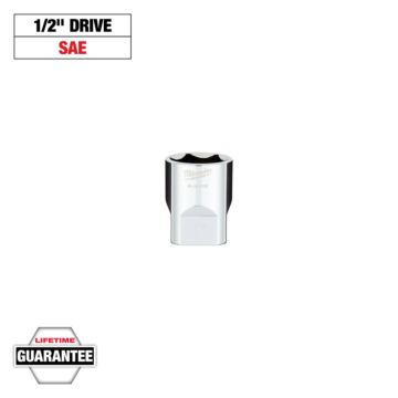 Milwaukee 1/2" Drive 1" SAE 6-Point Socket with FOUR FLAT™ Sides