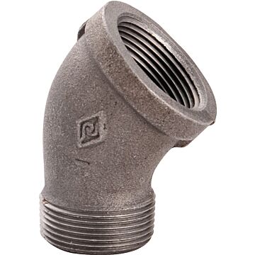 ProSource B121 32 Street Pipe Elbow, 1-1/4 in, FIP x MIP, 45 deg Angle, Malleable Iron, SCH 40 Schedule