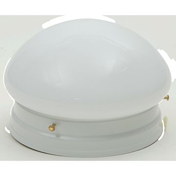 Boston Harbor Single Light Round Ceiling Fixture, 120 V, 60 W, 1-Lamp, A19 or CFL Lamp, White Fixture
