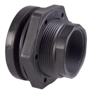 Heavy Duty Double Threaded Polypropylene Bulkhead Tank Fitting
