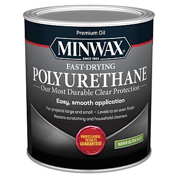 Minwax Fast-Drying Oil-Based Interior Polyurethane (Flat - Clear) 1 qt.