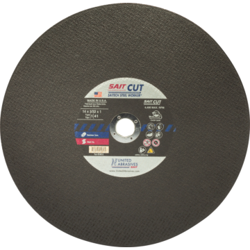  24053 Saitech Steel Worker® Premium Performance Chop Saw Wheels 14" x 3/32" x 1", 1-Pack