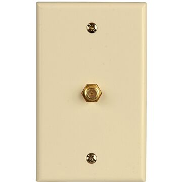 Zenith VW1001WJ1A Wallplate, 4-1/2 in L, 2-3/4 in W, Almond