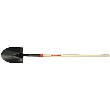 RAZOR-BACK 45520 Shovel with Dual Rivet, 8-3/4 in W Blade, Steel Blade, Hardwood Handle, Long Handle, 48 in L Handle