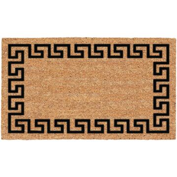 Americo Home Greek Key 18 In. x 30 In. Coir/Vinyl Door Mat