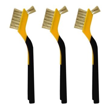 Allway Wire Brush 3pk Mini Brass