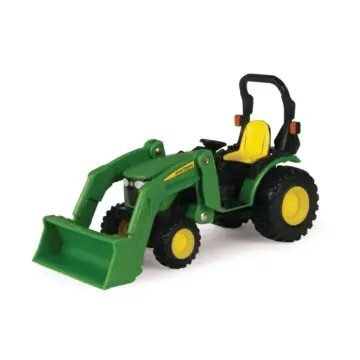 TOMY 3+ Die Cast and Plastic Green Toy Tractor with Loader