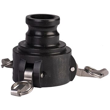 Norwesco 3" Female Camlock x 2" Male Camlock Adapter, Poly