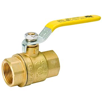 B & K 107-822NL Ball Valve, 3/8 in Connection, FPT x FPT, 600/150 psi Pressure, Manual Actuator, Brass Body