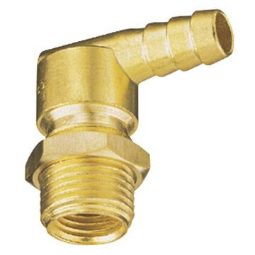 Valley Industries 3/8" Hose Barb x 11/16" Threaded Nozzle Body Elbow, Brass