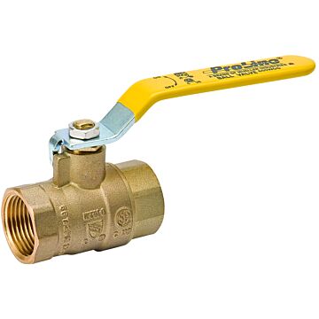B & K 107-828NL Ball Valve, 2 in Connection, FPT x FPT, 600/150 psi Pressure, Manual Actuator, Brass Body