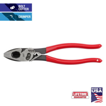 Milwaukee 9" Lineman's Dipped Grip Pliers w/ Crimper & Bolt Cutter (USA)