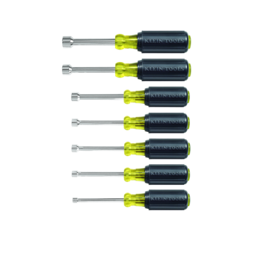 Klein Tools Nut Driver Set, 3-Inch Shafts, Cushion-Grip™, 7-Piece