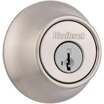 Kwikset 660 Single Cylinder Deadbolt with SmartKey, Satin Nickel