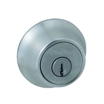 Kwikset Satin Chrome Single Cylinder Deadbolt