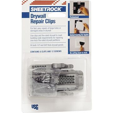 Sheetrock Metal Drywall Repair Clip (6pk)