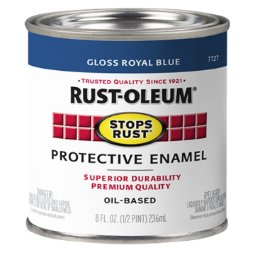 Stops Rust® Spray Paint and Rust Prevention - Protective Enamel Brush-On Paint - Half-Pint Gloss - Gloss Royal Blue