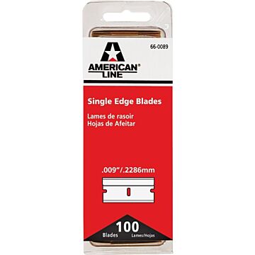 American LINE 66-0089-DIS Single Edge Blade, Two-Facet Blade, 3/4 in W Blade, HCS Blade