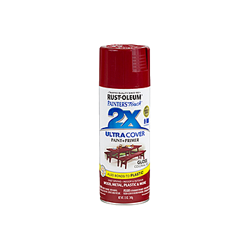 Painter's Touch® 2X Ultra Cover® Spray Paint - 2X Ultra Cover Gloss Spray - 12 oz. Spray - Gloss Colonial Red