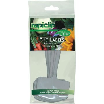 Rapiclip 6 In. Plastic Plant & Garden Marker T-Label (10-Pack)