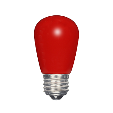 Satco 1.4 Watt LED - S14 - Ceramic Red - Medium base - 120 Volt - Carded