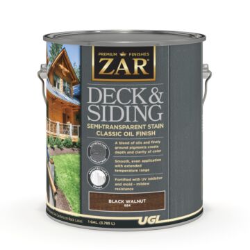 ZAR Deck and Siding Semi-Transparent Stain (Black Walnut) 1 gal