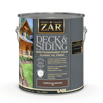 ZAR Deck and Siding Semi-Transparent Stain (Cordovan Brown) 1 gal