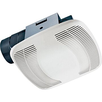 Air King BFQ110 Exhaust Fan, 8-11/16 in L, 9-1/8 in W, 0.5 A, 120 V, 1-Speed, 100 cfm Air, ABS, White