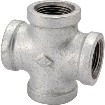 ProSource PPG180-50 Pipe Cross, 2 in, Female, Malleable Iron, 40 Schedule, 300 psi Pressure