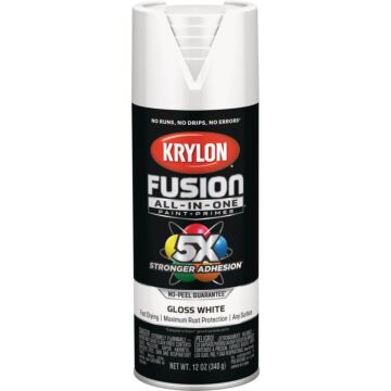 Krylon Fusion All-In-One Gloss Spray Paint & Primer, White
