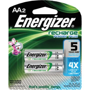Energizer Power Plus AA Rechargeable Batteries (2-Pack)