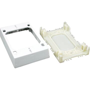 Wiremold White Plastic 1 In. Switch/Outlet Box