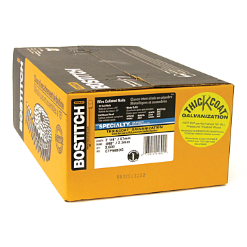 BOSTITCH Thickcoat 2-3/16-Inch By .090-Inch 15 Degree Ring Shank Coil Siding Nail (3,600 Per Box)