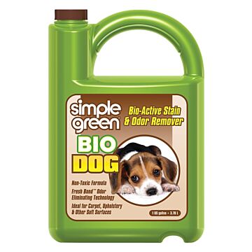 Simple Green 2010000415302 Bio Dog Stain and Odor Remover, Liquid, Fresh, 1 gal
