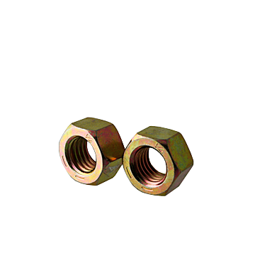 Finished Hex Nut, Grade 8, Fine Thread, 9/16-18, Medium Carbon, Zinc-Yellow CR6