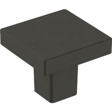 Amerock Monument Square Cabinet Knob (Matte Black - 6pk) 1-3/16 in.