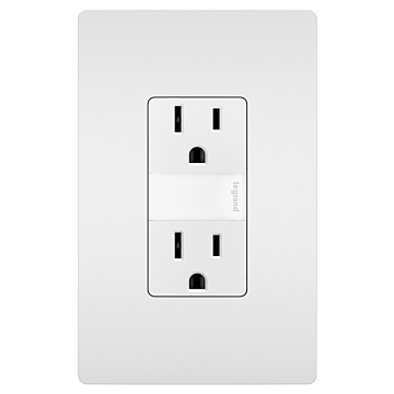 Pass & Seymour radiant® 15A Tamper-Resistant Outlet with Night Light, White