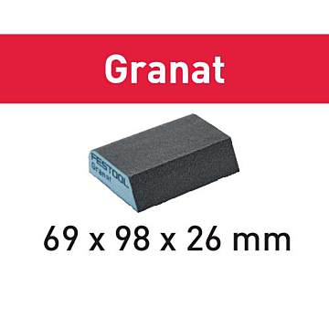 Abrasive sponge 69x98x26 120 CO GR/6 Granat