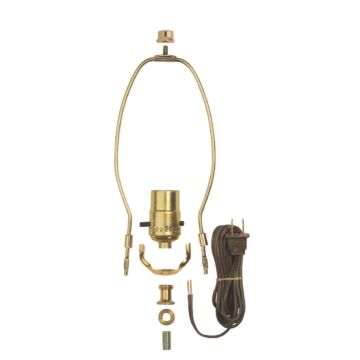 Westinghouse Push-Through Medium Base Brass Make-A-Lamp Kit
