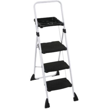 Cosco TriStepPlus Tubular Steel Platform Ladder with 225 Lb. Load Capacity Type II Ladder Rating 