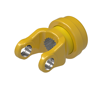 Weasler AB3,AW11 series yoke with 1 3/8-21 spline bore and spring-lok connection