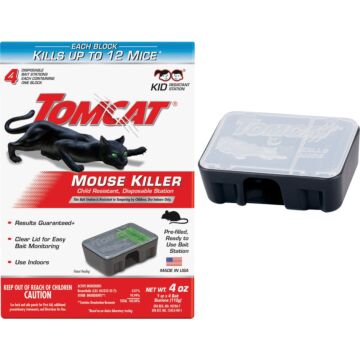 Tomcat Mouse Killer II Disposable Mouse Bait Station (4-Pack)