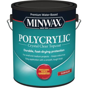 Minwax Polycrylic 1 Gal. Gloss Water Based Protective Finish