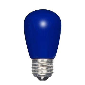 1.4 Watt LED; S14; Ceramic Blue; Medium base; 120 Volt; Carded