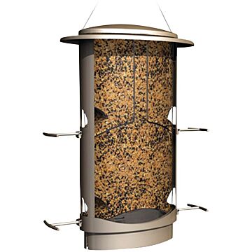 Squirrel-X Plastic Elliptical Tube Bird Feeder (Tan) 4.2 lb